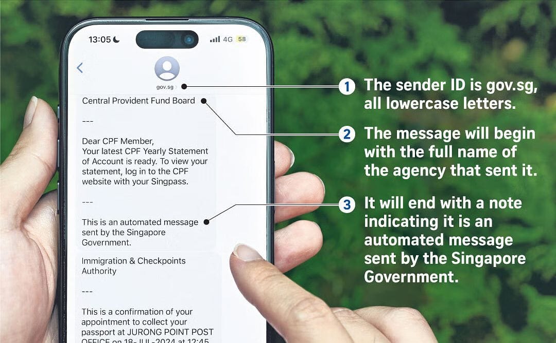 Singapore govt agencies to use gov.sg as SMS sender ID