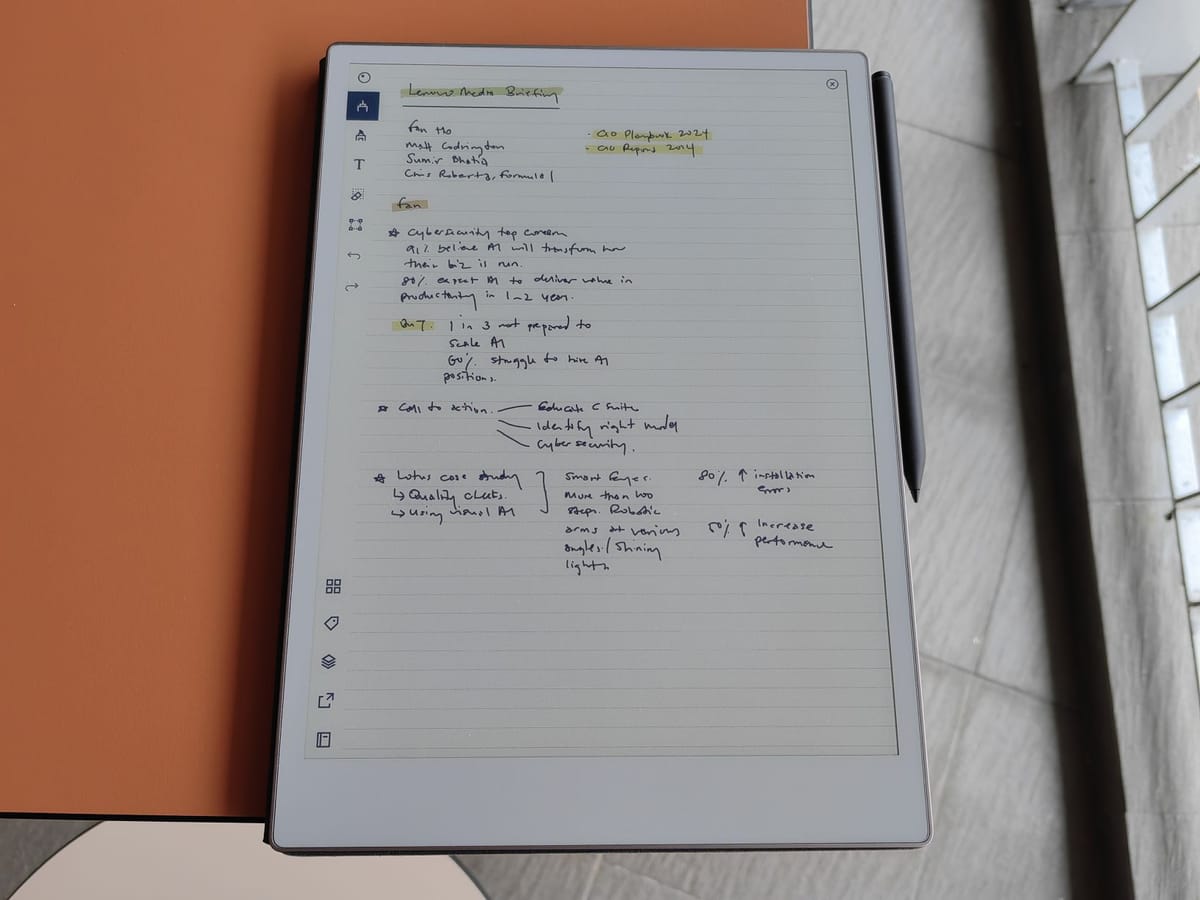 The Remarkable Pro leads the pack in E-ink writing tablets