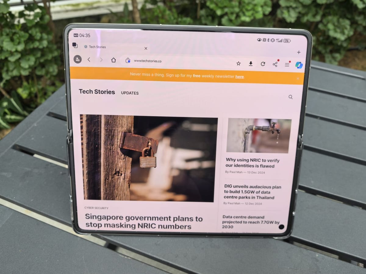 The Huawei Mate X6 foldable feels more comfortable in your hands